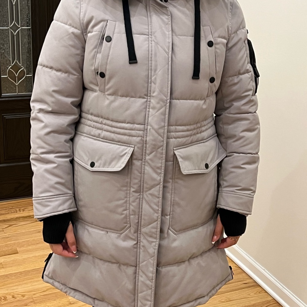 A warm grey winter coat